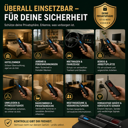 SafeScan™ – Kamera- & Wanzendetektor