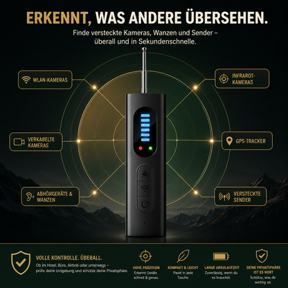 SafeScan™ – Kamera- & Wanzendetektor